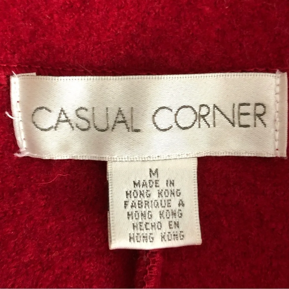 Casual Corner Wool Red Double Breasted Jacket - Picture 6 of 11